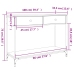 Mesa consola madera de ingeniería negra 100x34,5x75 cm