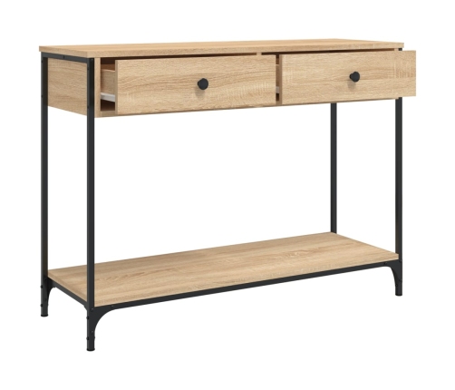 Mesa consola madera de ingeniería roble Sonoma 100x34,5x75 cm