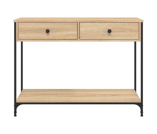 Mesa consola madera de ingeniería roble Sonoma 100x34,5x75 cm