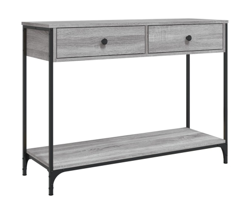 Mesa consola madera de ingeniería gris Sonoma 100x34,5x75 cm