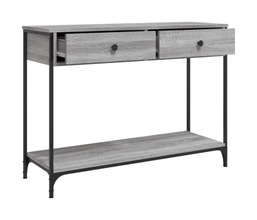 Mesa consola madera de ingeniería gris Sonoma 100x34,5x75 cm