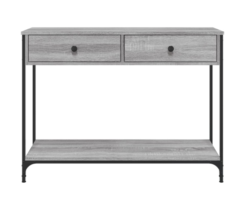 Mesa consola madera de ingeniería gris Sonoma 100x34,5x75 cm