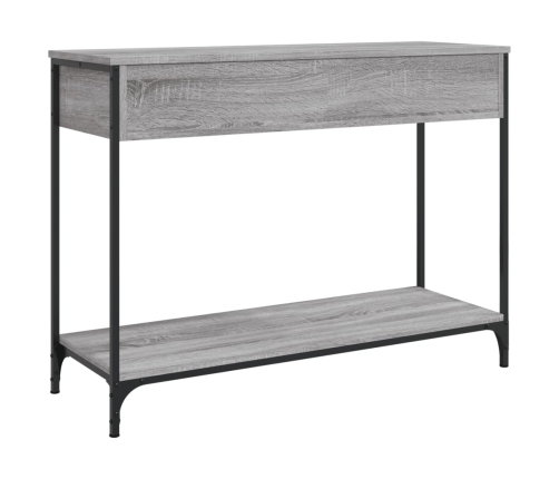 Mesa consola madera de ingeniería gris Sonoma 100x34,5x75 cm