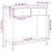 Mesa consola madera de ingeniería negro 75x34,5x75 cm