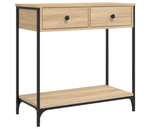 Mesa consola madera de ingeniería roble Sonoma 75x34,5x75 cm