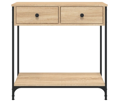 Mesa consola madera de ingeniería roble Sonoma 75x34,5x75 cm