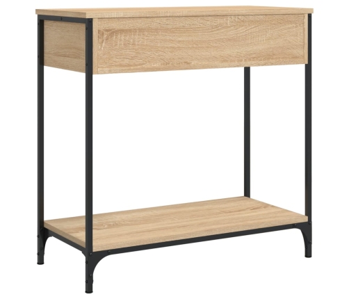 Mesa consola madera de ingeniería roble Sonoma 75x34,5x75 cm