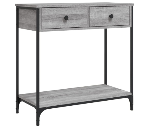 vidaXL Mesa consola madera de ingeniería gris Sonoma 75x34,5x75 cm