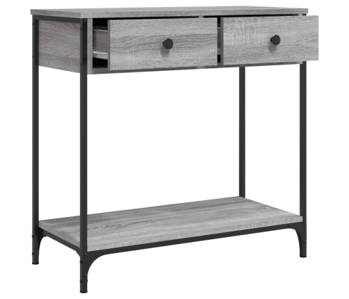 vidaXL Mesa consola madera de ingeniería gris Sonoma 75x34,5x75 cm