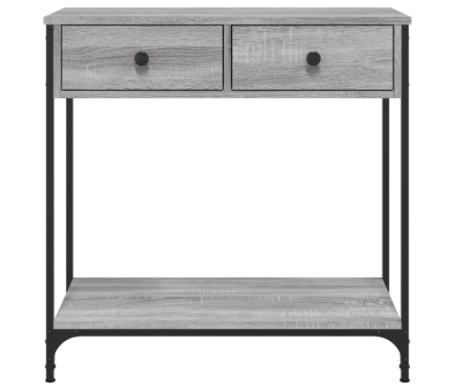 vidaXL Mesa consola madera de ingeniería gris Sonoma 75x34,5x75 cm