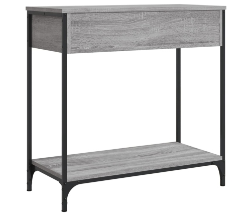 vidaXL Mesa consola madera de ingeniería gris Sonoma 75x34,5x75 cm