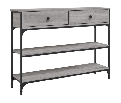 Mesa consola madera de ingeniería gris Sonoma 100x25x75 cm