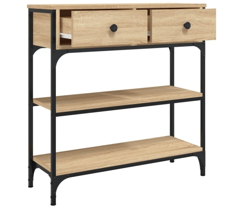 vidaXL Mesa consola madera de ingeniería roble Sonoma 72,5x25x75 cm