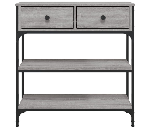 Mesa consola madera de ingeniería gris Sonoma 72,5x25x75 cm