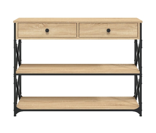 Mesa consola madera de ingeniería roble Sonoma 100x28x75 cmm