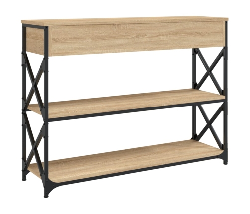 Mesa consola madera de ingeniería roble Sonoma 100x28x75 cmm