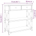 Mesa consola madera de ingeniería roble Sonoma 75x28x75 cm