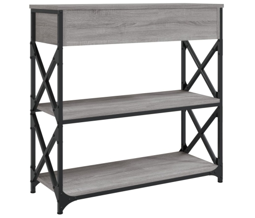 Mesa consola madera de ingeniería gris Sonoma 75x28x75 cm