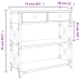 Mesa consola madera de ingeniería gris Sonoma 75x28x75 cm