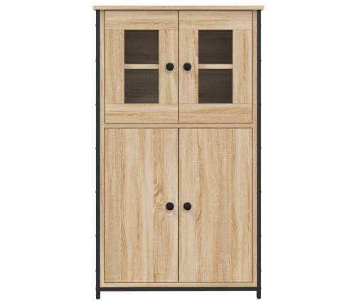 Aparador alto madera contrachapada roble Sonoma 62x32x106,5 cm