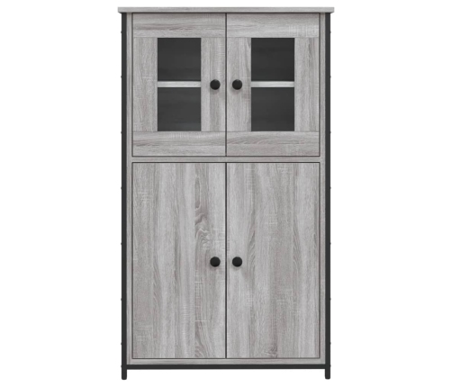 Aparador alto madera contrachapada gris Sonoma 62x32x106,5 cm