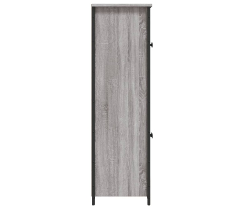 Aparador alto madera contrachapada gris Sonoma 62x32x106,5 cm