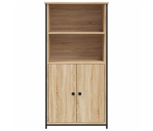 Aparador alto madera contrachapada roble Sonoma 62x36x121,5 cm