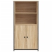 Aparador alto madera contrachapada roble Sonoma 62x36x121,5 cm