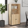 Aparador alto madera contrachapada roble Sonoma 62x36x121,5 cm