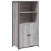 Aparador alto madera contrachapada Sonoma gris 62x36x121,5 cm