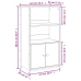 Aparador alto madera de ingeniería roble Sonoma 62x32x103,5 cm