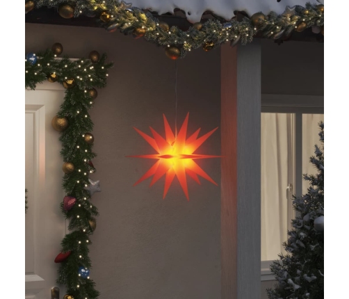 Lámpara de Navidad con LED plegable roja 43 cm