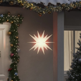 Lámpara de Navidad con LED plegable blanca 43 cm