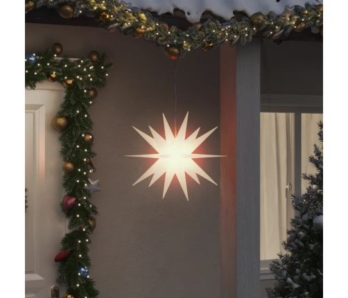 Lámpara de Navidad con LED plegable blanca 43 cm