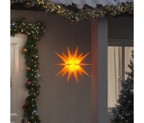 Lámpara de Navidad con LED plegable amarilla 43 cm