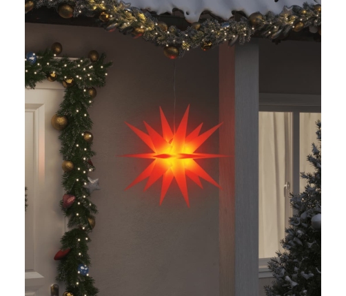 Lámpara de Navidad con LED plegable roja 57 cm