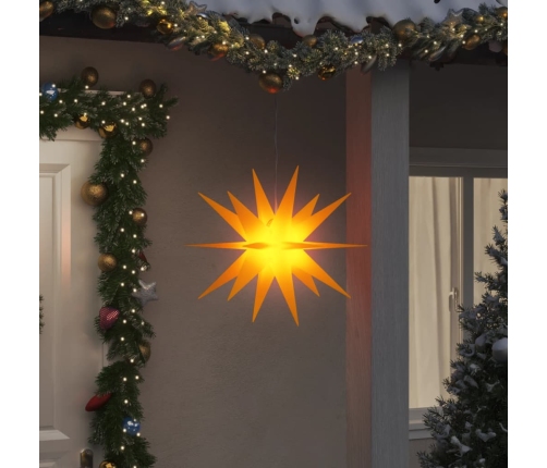 Lámpara de Navidad con LED plegable amarilla 57 cm