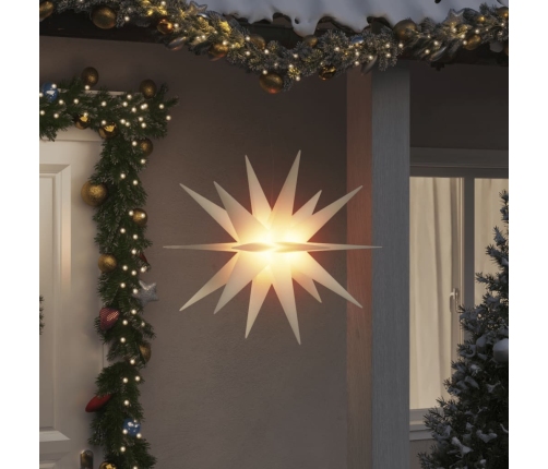 Lámpara de Navidad con LED plegable blanca 100 cm