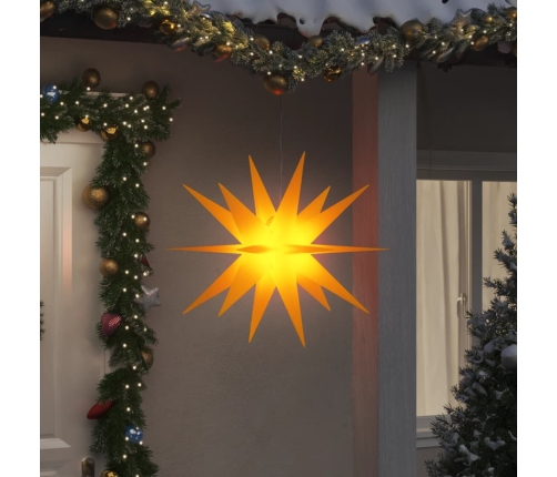 Lámpara de Navidad con LED plegable amarilla 100 cm