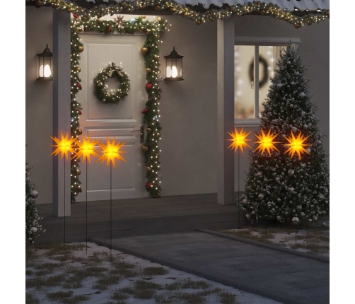 Lámpara de Navidad LED plegable 3 unidades amarillo 35 cm