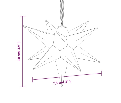 Lámpara de Navidad 10 LEDs blanco 10 cm