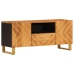 Mueble de TV madera maciza mango marrón y negro 105x33,5x46 cm