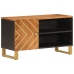 Mueble de TV madera de mango marrón negro 80x31,5x46 cm