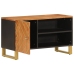 Mueble de TV madera de mango marrón negro 80x31,5x46 cm