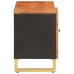 Mueble de TV madera de mango marrón negro 80x31,5x46 cm