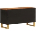 Mueble de TV madera de mango marrón negro 80x31,5x46 cm