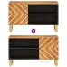 Mueble de TV madera de mango marrón negro 80x31,5x46 cm