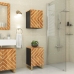 Mueble de baño de pared madera maciza mango marrón y negro