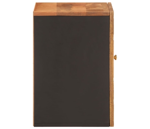 Mueble de baño de pared madera maciza mango marrón y negro