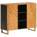 Mueble aparador madera maciza mango marrón/negro 90x33,5x75 cm